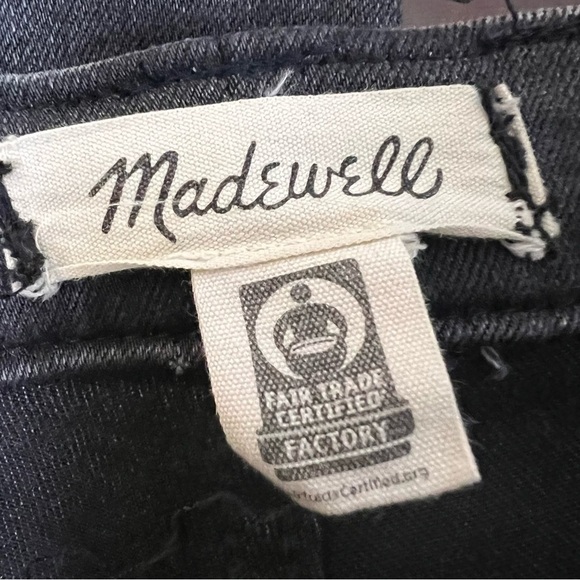 MADEWELL Denim Roadtripper Skinny Flare Black Jeans High Rise Size 23 - Picture 12 of 13